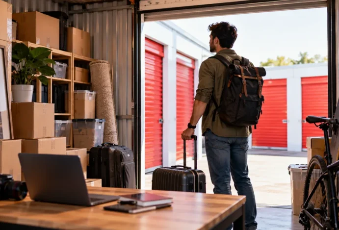 Nômades digitais: como o self storage apoia um estilo de vida sem endereço fixo